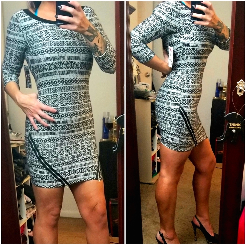 Trixxi small Junior's sweater dress tunic gray